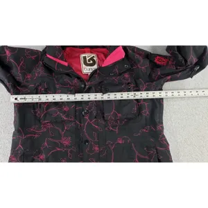 Vintage Burton Y2k Ski‎ Parka Jacket Black Pink Snowboard Hooded Women's Medium thumbnail 8