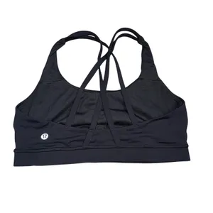 Lululemon Free to Be Bra Women Size 10 Black Excellent Strappy Back Yoga Sport thumbnail 2