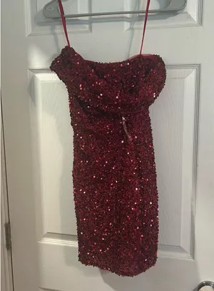 G B Dillard's Homecoming Dress Red thumbnail 3
