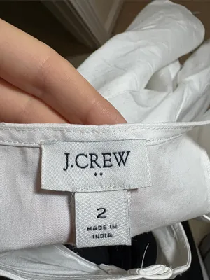 J. Crew Sleeveless Button-up Peplum Top White thumbnail 7