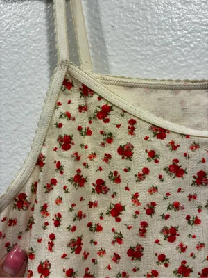 Parker × Target Women's Pointelle Tank Top - Cream Floral thumbnail 4