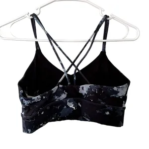 Joy Lab‎ blue and black criss cross strap bra athletic style small thumbnail 2
