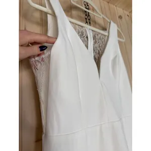 NWT Lulus Long-Lasting Love Ivory Lace V-Neck Mermaid Dress Wedding Bride Size L thumbnail 5