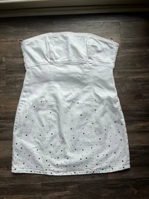 Zara Denim Glitter Dress thumbnail 2