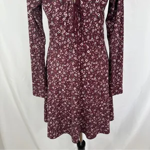 Aeropostale Dress Floral Womens Size XL Crisscross Back Long‎ Sleeve Midi Dress thumbnail 7