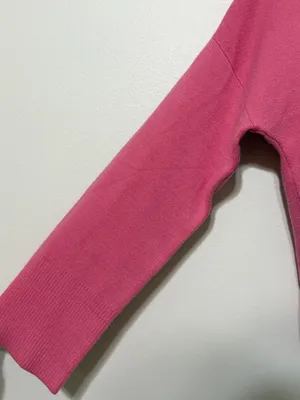 Abercrombie & Fitch Pink Crewneck Sweater Size XS Knit Stretch Bubblegum Summer thumbnail 6
