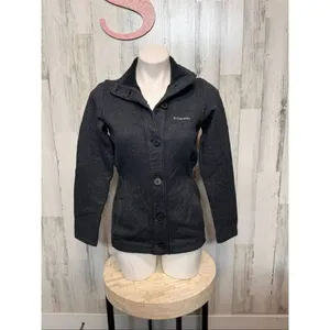 Columbia Sportswear Black Button-Up Fleece Jacket Women’s XS thumbnail 7