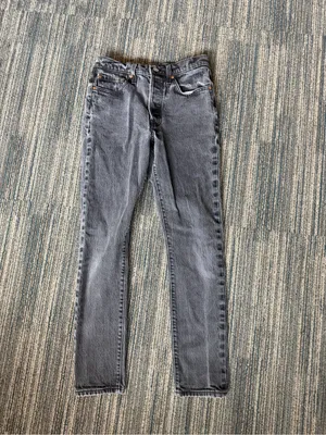 Levi’s 501S Women’s Jeans 28x28 Gray Black Wash Straight Leg Button Fly thumbnail 2