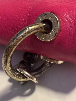 Michael Kors Fuchsia Pink Leather Shoulder Bag Silver Chain Handle And Lock thumbnail 13