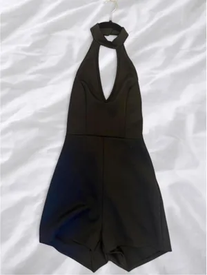 Charlotte Russe Black Halter Romper | Small thumbnail 2