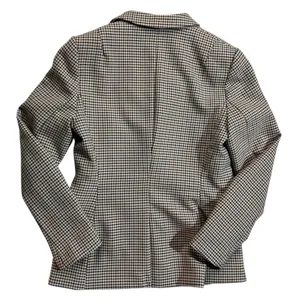 H&M Blazer Jacket Houndstooth Brown Fitted 1 Button Academia Small Fall $49 thumbnail 5