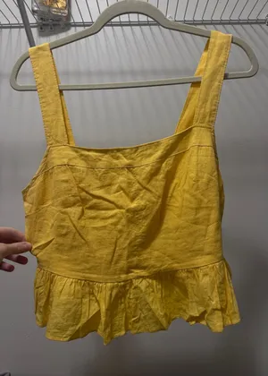Urban outfitters yellow crop top thumbnail 1