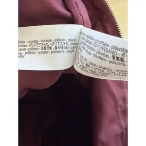 Zara Maroon Nylon Tote‎ Bag Purse Capsule Bonjour Le Monde French Resort thumbnail 3