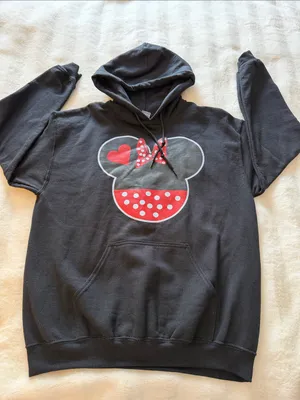 Gildan Minnie Head Vacation for Women Pullover Hoodie size M. thumbnail 1
