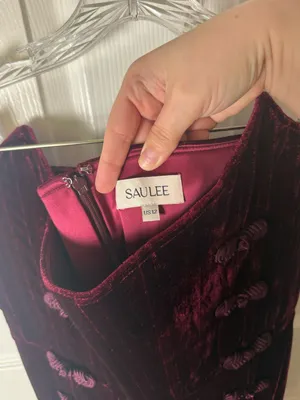 Sau Lee Vesper Strapless Velvet Gown in Wine / Burgundy 12 thumbnail 9