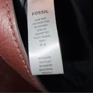 Fossil Brown Leather Willow Crossbody Satchel Bag Purse thumbnail 11
