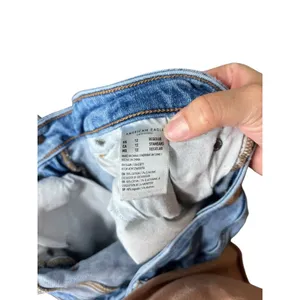American Eagle Slim Straight‎ Jeans Distressed Ripped Raw Hem Size 12 thumbnail 10
