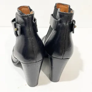 Madewell Size 7 Lonny‎ Leather Black Heeled Chelsea Ankle Boots Booties thumbnail 4
