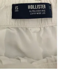 Hollister Livvy Wide Leg White Linen Blend Baggy High Rise Pants Size XS thumbnail 5