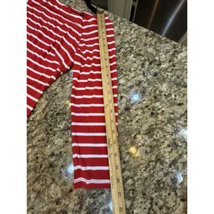 Lauren‎ Ralph Lauren Red Striped Drop Waist Dress Size 2 Nautical Square Neck thumbnail 10