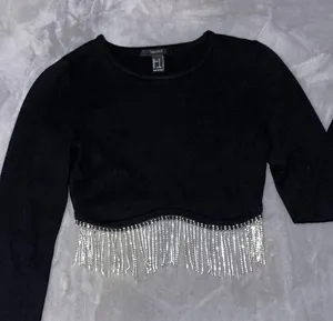 Forever 21 Sequin Fringe Crop Top thumbnail 1