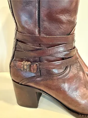 Freebird by Steven Wiley Rich Brown Leather Tall Boots Size 9 thumbnail 5