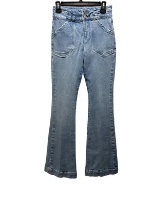 Frame Double Button Flare Jeans Size 26 In Caye thumbnail 3