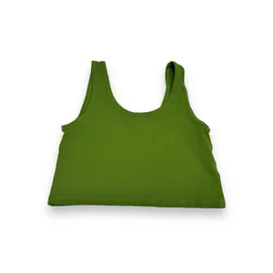 5/$35 PacSun Womens Tank Top Sz M Contour Easy‎ Sculpting Green Cropped Crop thumbnail 5