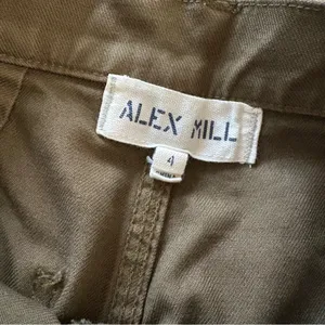 ALEX MILL Women Green Wide Leg Pants Size‎ 4 thumbnail 2