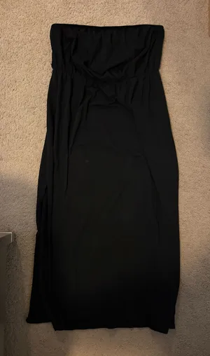 ASOS Black Strapless Maxi Dress - Simple Tube Design thumbnail 1