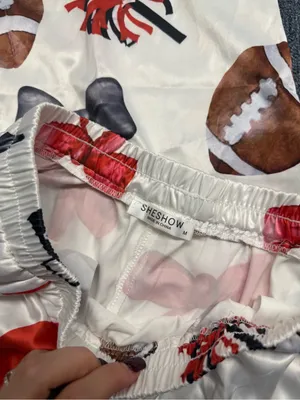 Football pajama matching two piece set thumbnail 2