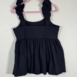 Corey Lynn Calter Black Ruffled Babydoll Blouse Womens XL Whimsigoth Witchy Top thumbnail 5