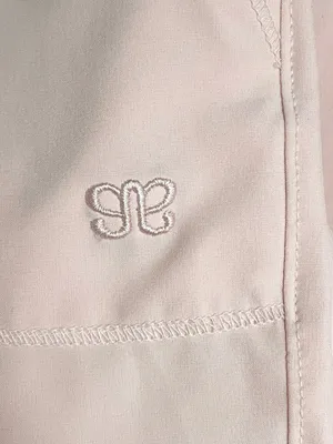 Albion Fit Jetsetter Jumpsuit Sz Medium Blush Pink Cap Sleeve Tapered Athleisure thumbnail 8