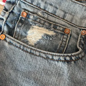 J Crew point sur distressed button fly light wash denim straight leg jeans thumbnail 8