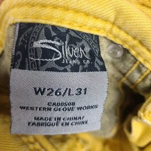 Silver Jeans Women's SUKI Skinny Jeans 26x31 Mustard‎ Yellow thumbnail 7
