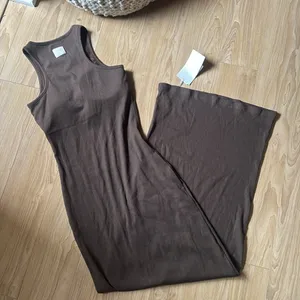 AMATERAS HALTER MAXI DRESS Brown thumbnail 4
