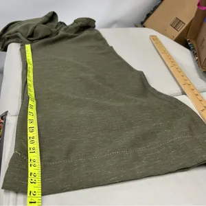 NWT Max Studio Women's Cropped Wide Leg Trousers XS Pull-on linen blend olive thumbnail 11