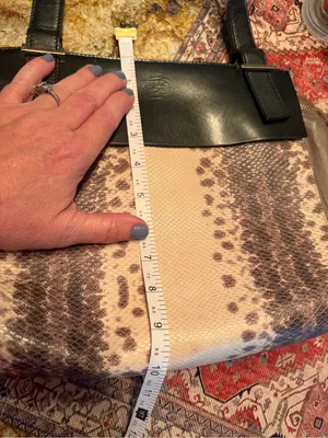 Furla Black and Beige Snake-Effect Messenger Bag thumbnail 7