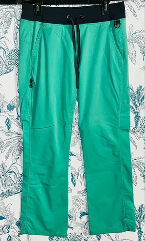 healing hands Teal Drawstring Utility Joggers with Black Waistband thumbnail 1