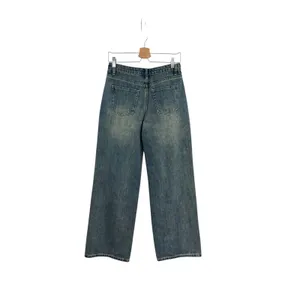 Tiger Mist Baggy‎ Wide Leg Jeans Mid Rise Blue Wash Straight Denim XS thumbnail 7
