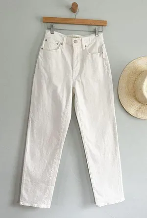 Madewell | The Perfect Vintage Jean Straight Leg | Tile White | Sz 25 thumbnail 3