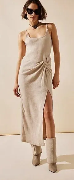 Free People Side knot Dress L thumbnail 1