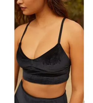 Beyond Yoga NEW Velvet VIP Long Line Adjustable Strap Sports Bra Black XS thumbnail 1