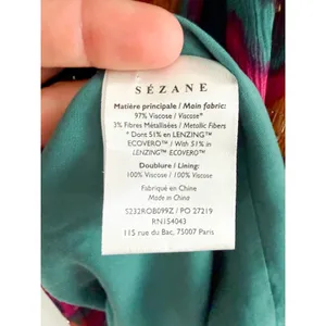 Sézane | NWT Linoy Wrap Midi Dress in Lucky Print Long Sleeve | Sz US 2 FR34 thumbnail 6