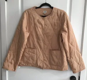 Rhythm‎ Light Brown Quilted Utility Jacket Tan Size L thumbnail 1