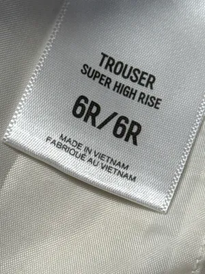 Express Super High Rise Trouser Pants Beige Ivory Size 6R thumbnail 9