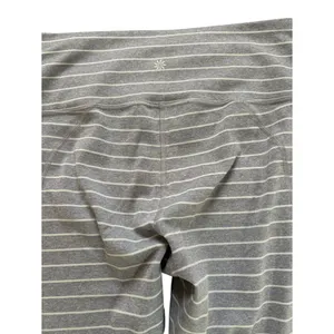 Athleta Stripe Salutation Leggings In Powervita Gray White Womens Medium thumbnail 4