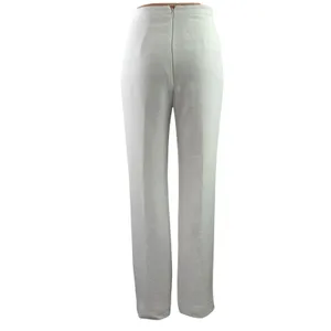 Kookai Oyster Tailored Women White High Rise Straight Leg Trousers Pants Size 34 thumbnail 3