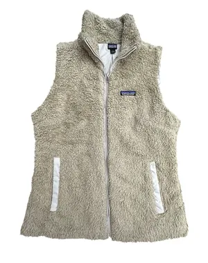 Patagonia Los Gatos Deep Pile Fleece Vest Large Sherpa El‎ Kap Khaki #Y4-3 thumbnail 1