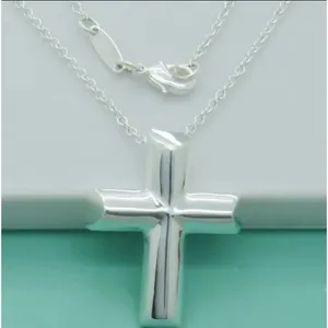 925 Sterling Silver Cross‎ Pendant Necklace, 16-18” thumbnail 6